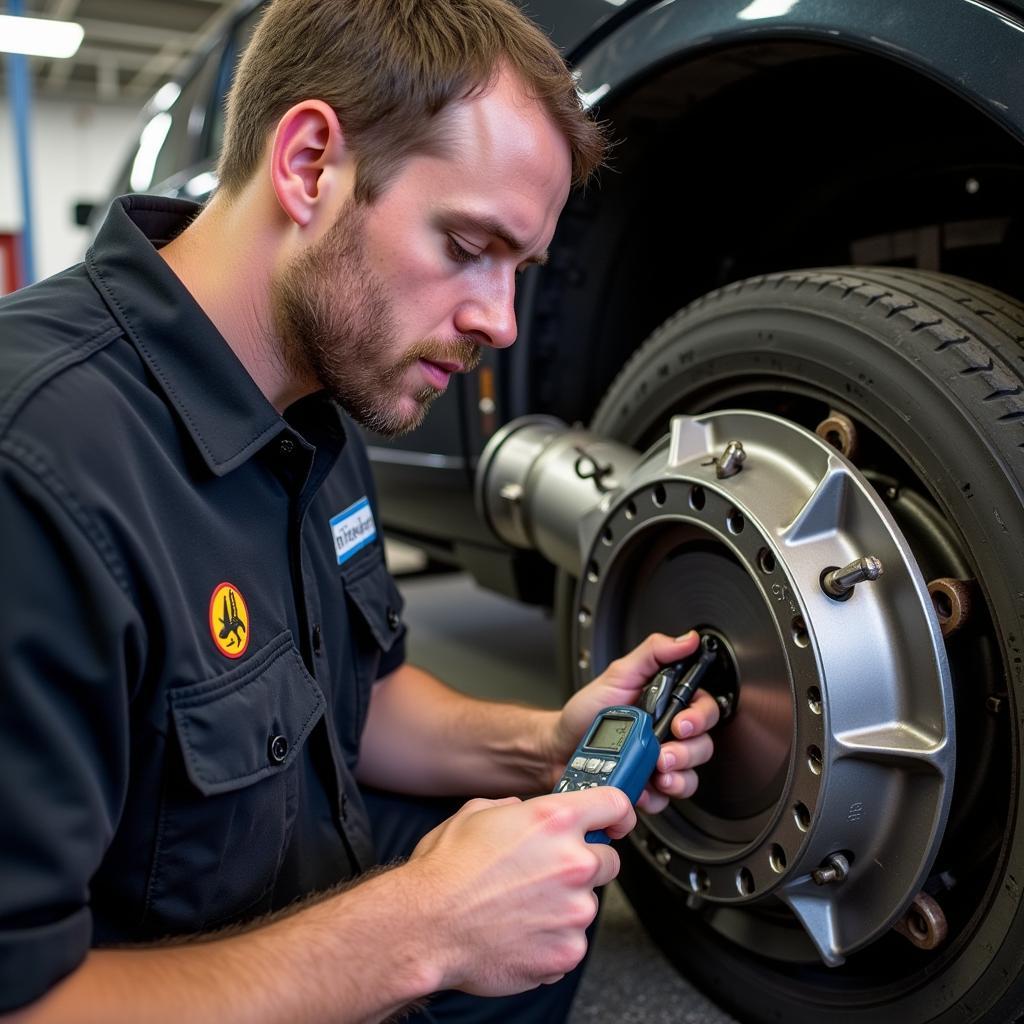 ASE Certified Technician Working on a Transmission