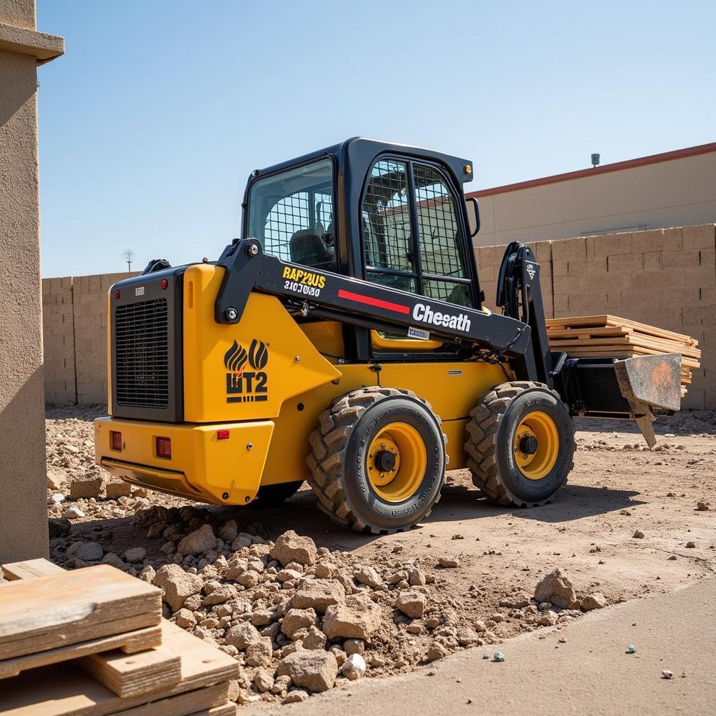 ASE Cheetah Mini Skid Steer operating on a construction site