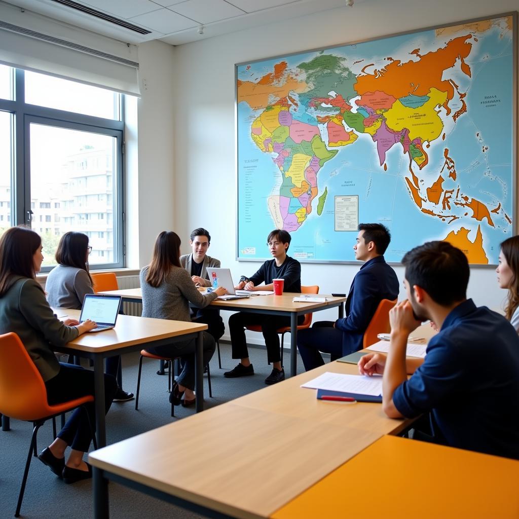 ASE College Classroom with ASEAN Map