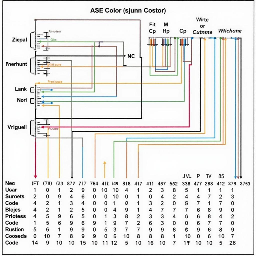 ASE Color Code Chart for Automotive Wiring