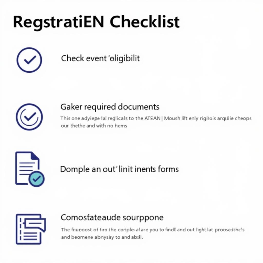 ASE COM Registration Checklist