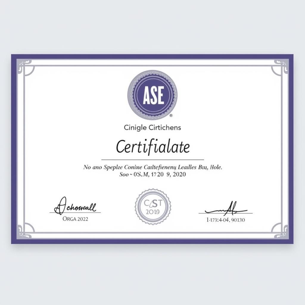 ASE Conference Certificate for Attendees