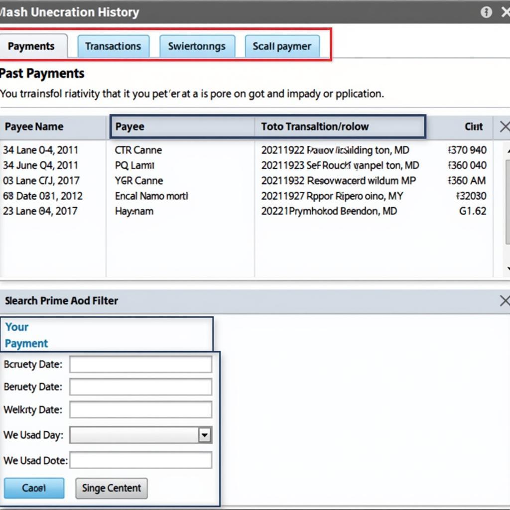 ASE Credit Union Bill Pay Transaction History