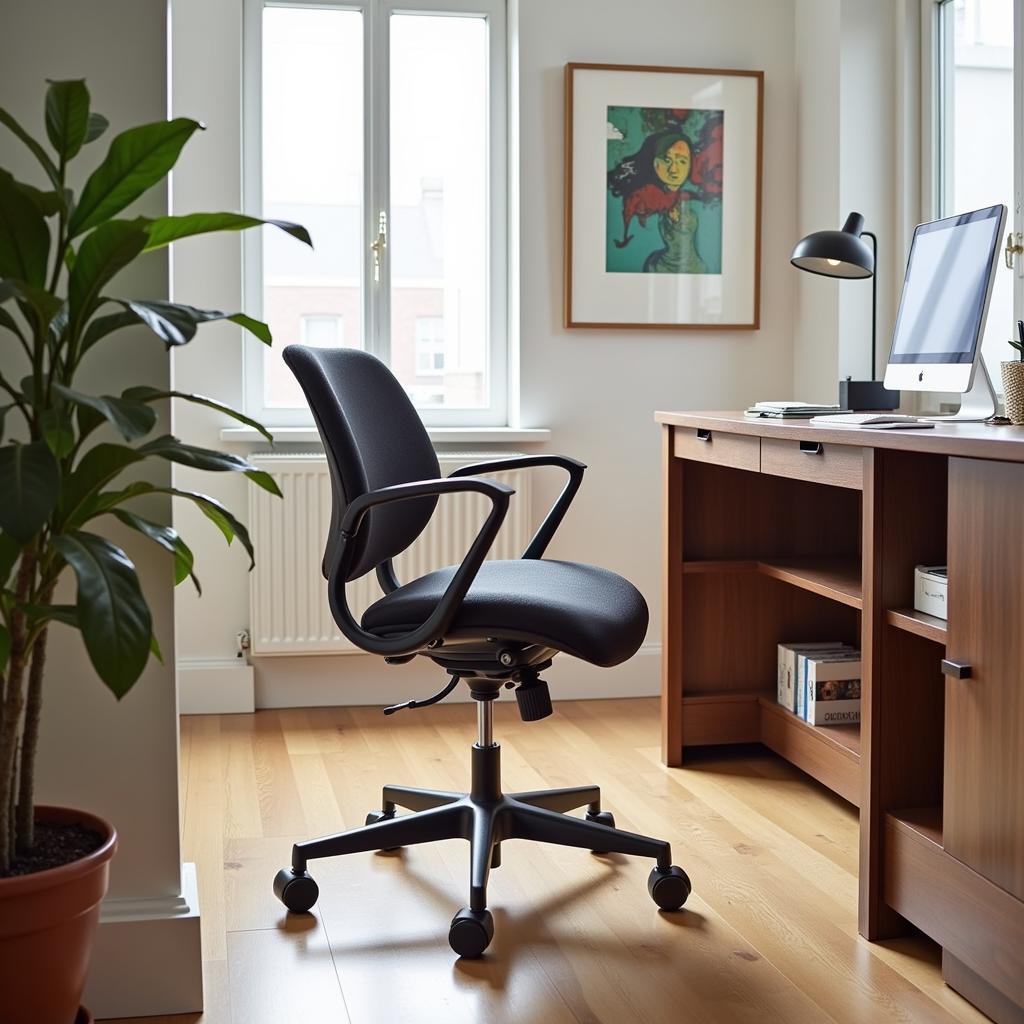 An ASE Deco office chair seamlessly integrated into a modern office setting.