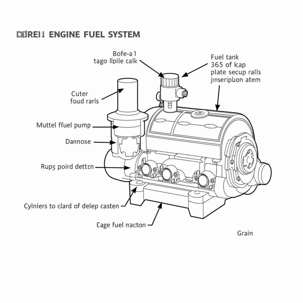 ASE Diesel Mechanic Practice Test - Fuel System Diagram