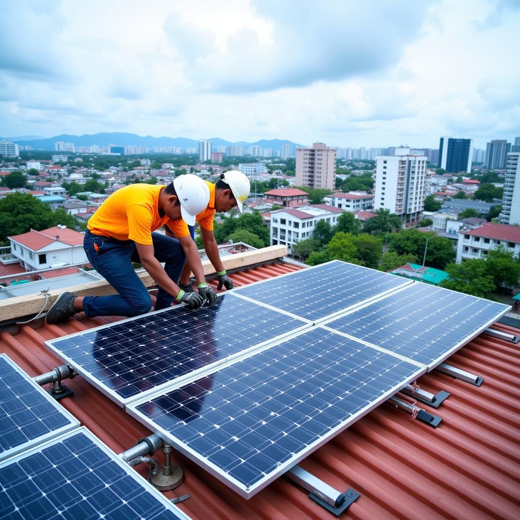 ASE Energy Solar Panel Installation in Southeast Asia