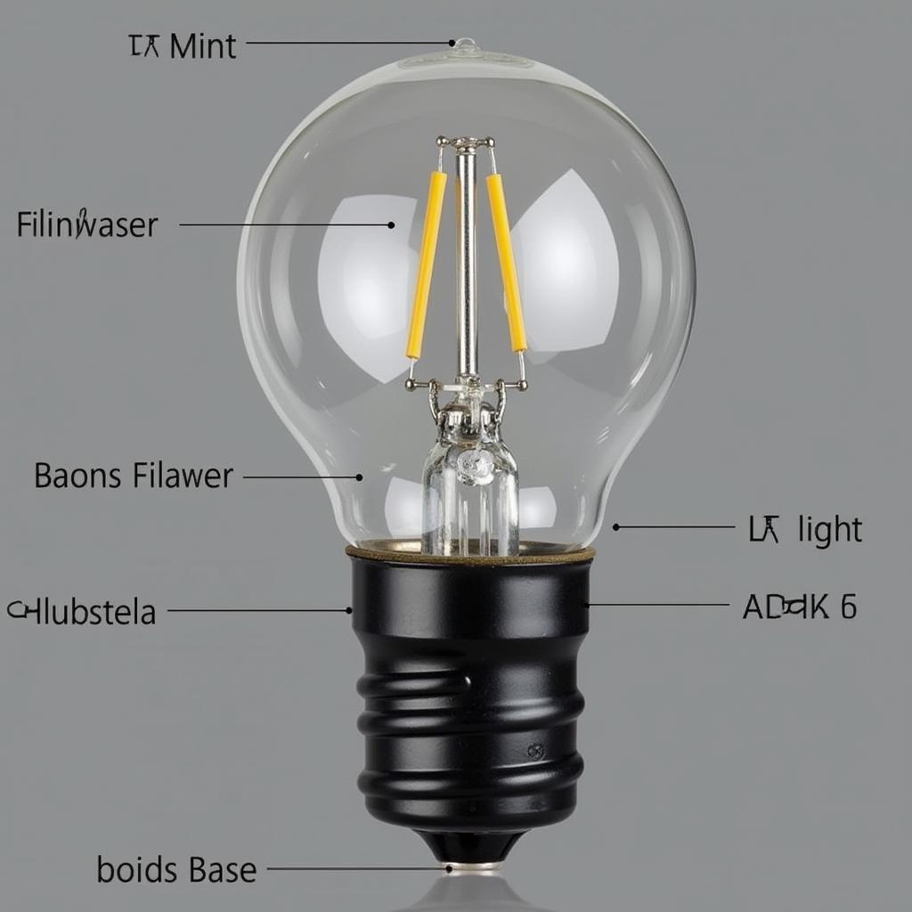 Close-up of an ASE F-65 bulb showcasing its features and construction