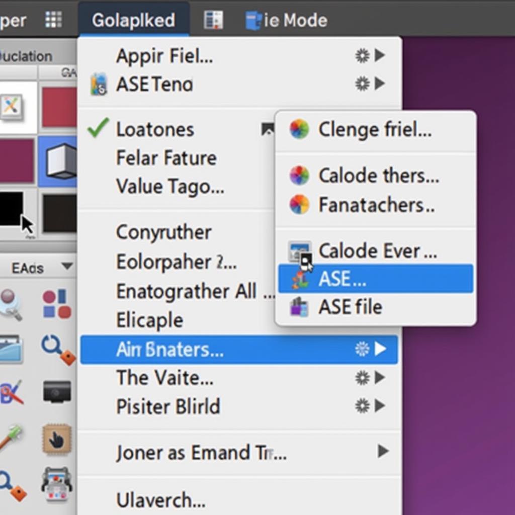 ASE File Icon in Photoshop