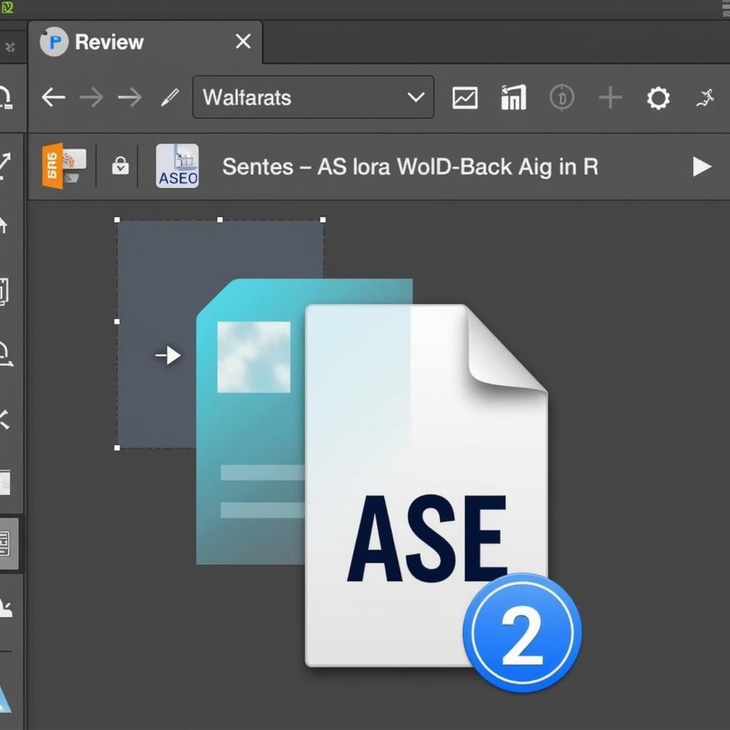 ASE File Icon in Photoshop