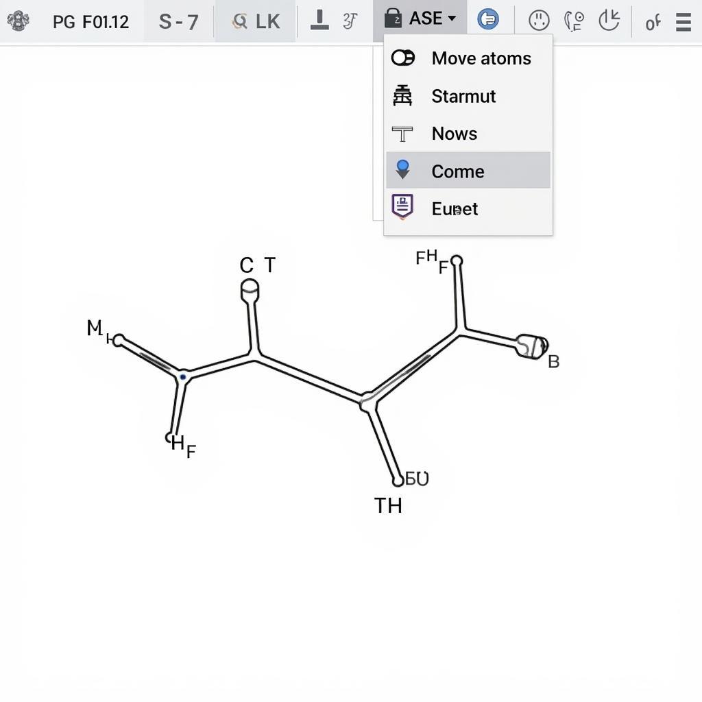 ASE GUI Move Atoms Interface