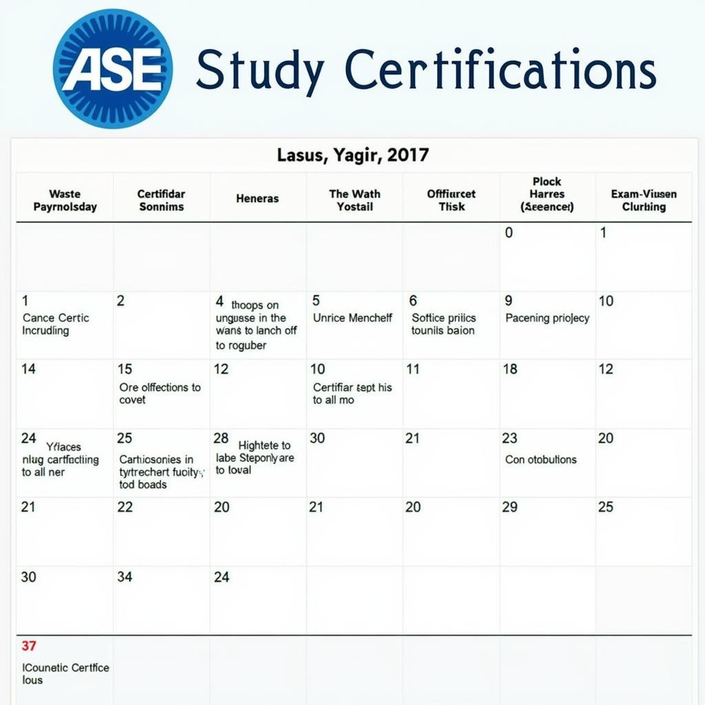 ASE Guide Study Schedule