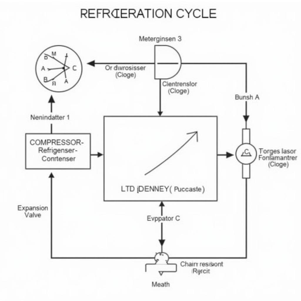 ASE H4 Practice Test: Refrigeration Cycle Diagram