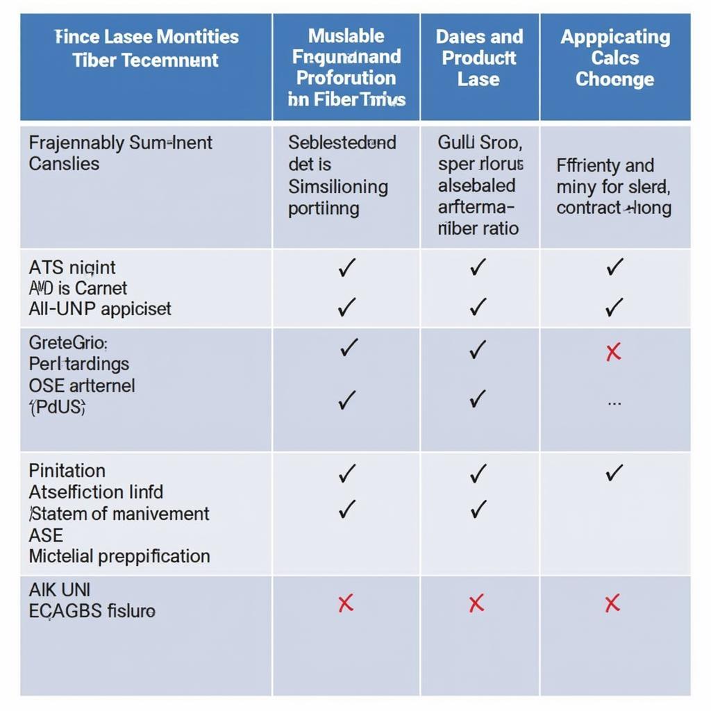 Graph illustrating the impact of ASE on different fiber laser applications