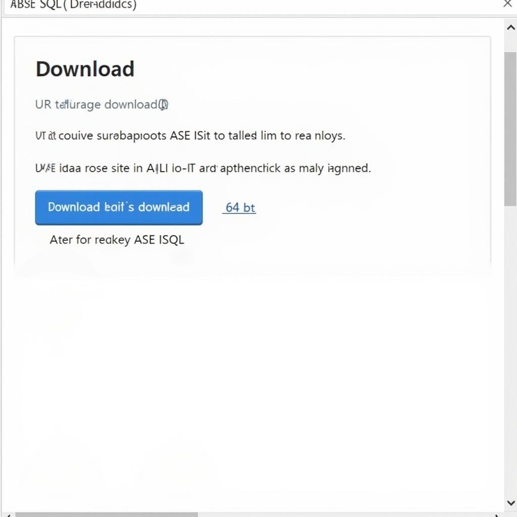 ASE ISQL 64-bit Download Interface