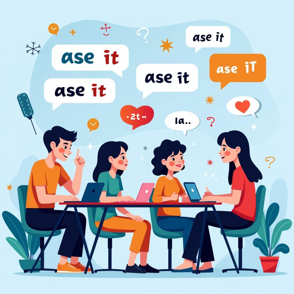 Southeast Asian online communication featuring "ase it"