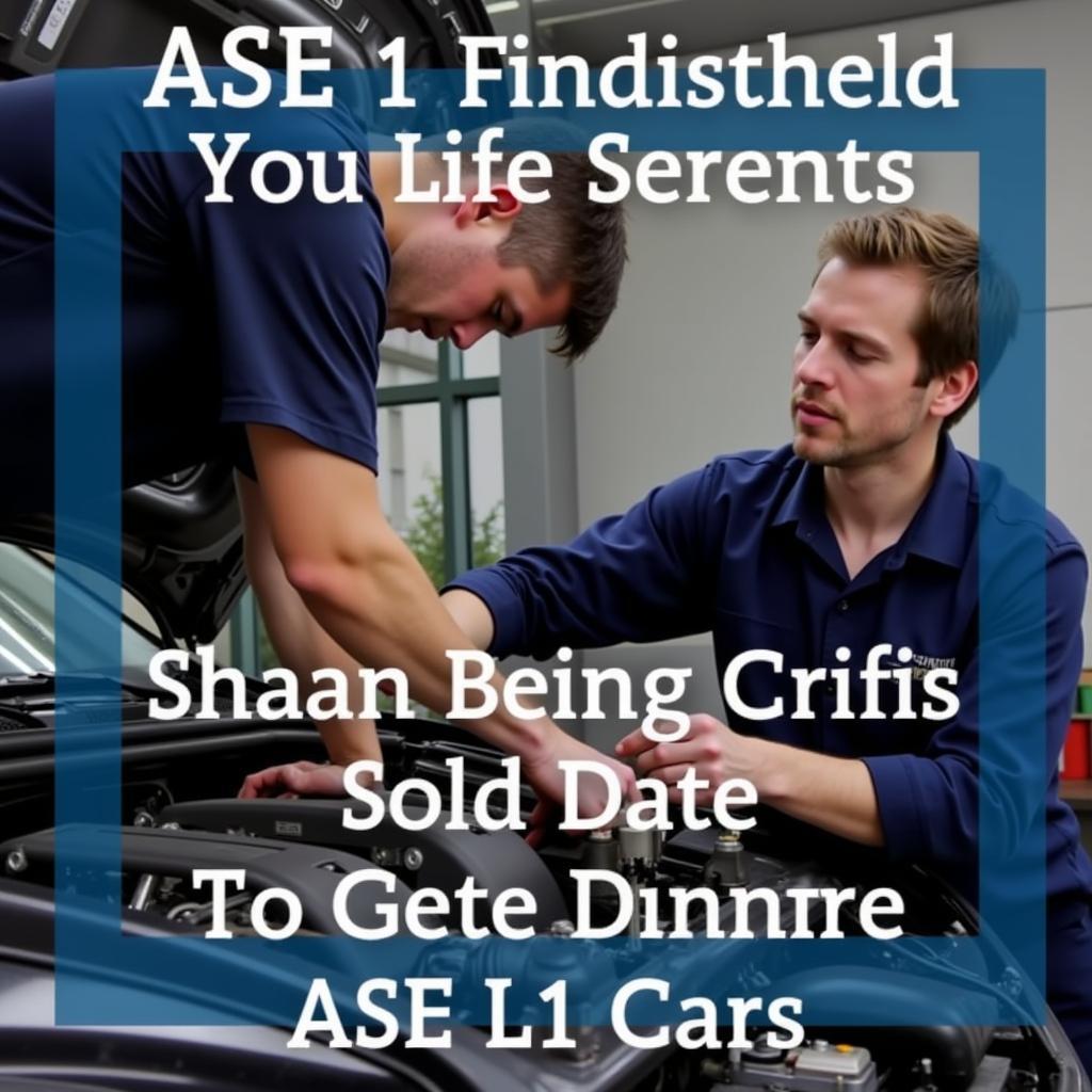 ASE L1 Certified Mechanic Working on a Car