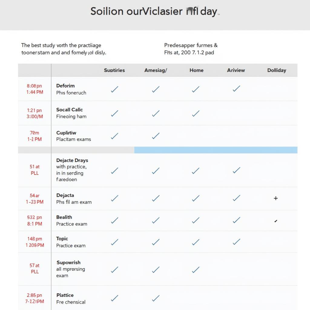 ASE L1 Practice Study Schedule Example