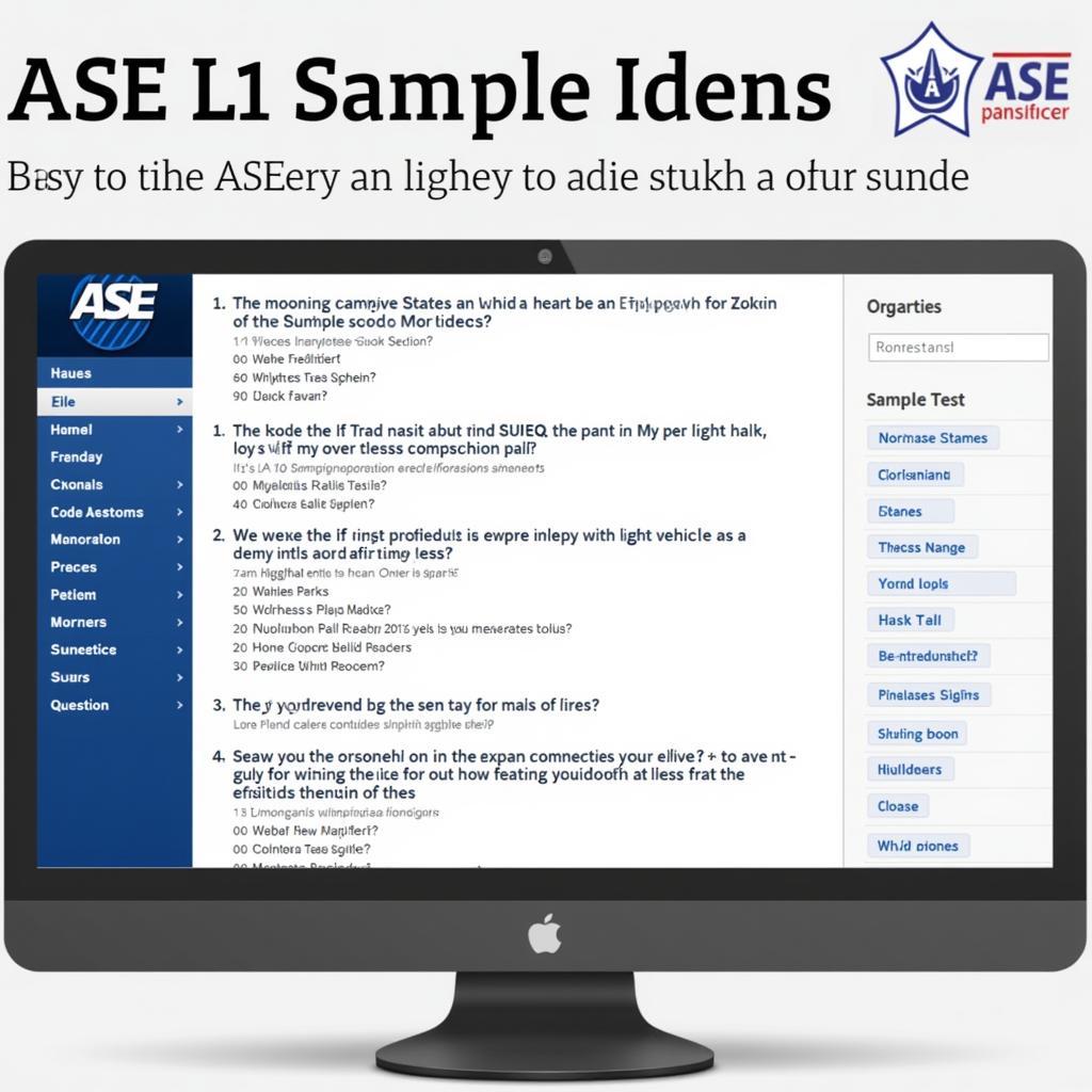 Practice questions for the ASE L1 sample test