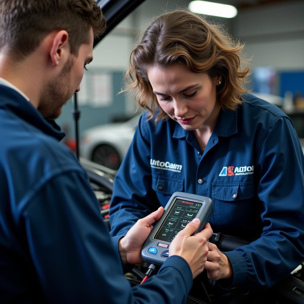 ASE Master Technician Diagnosing a Car Problem