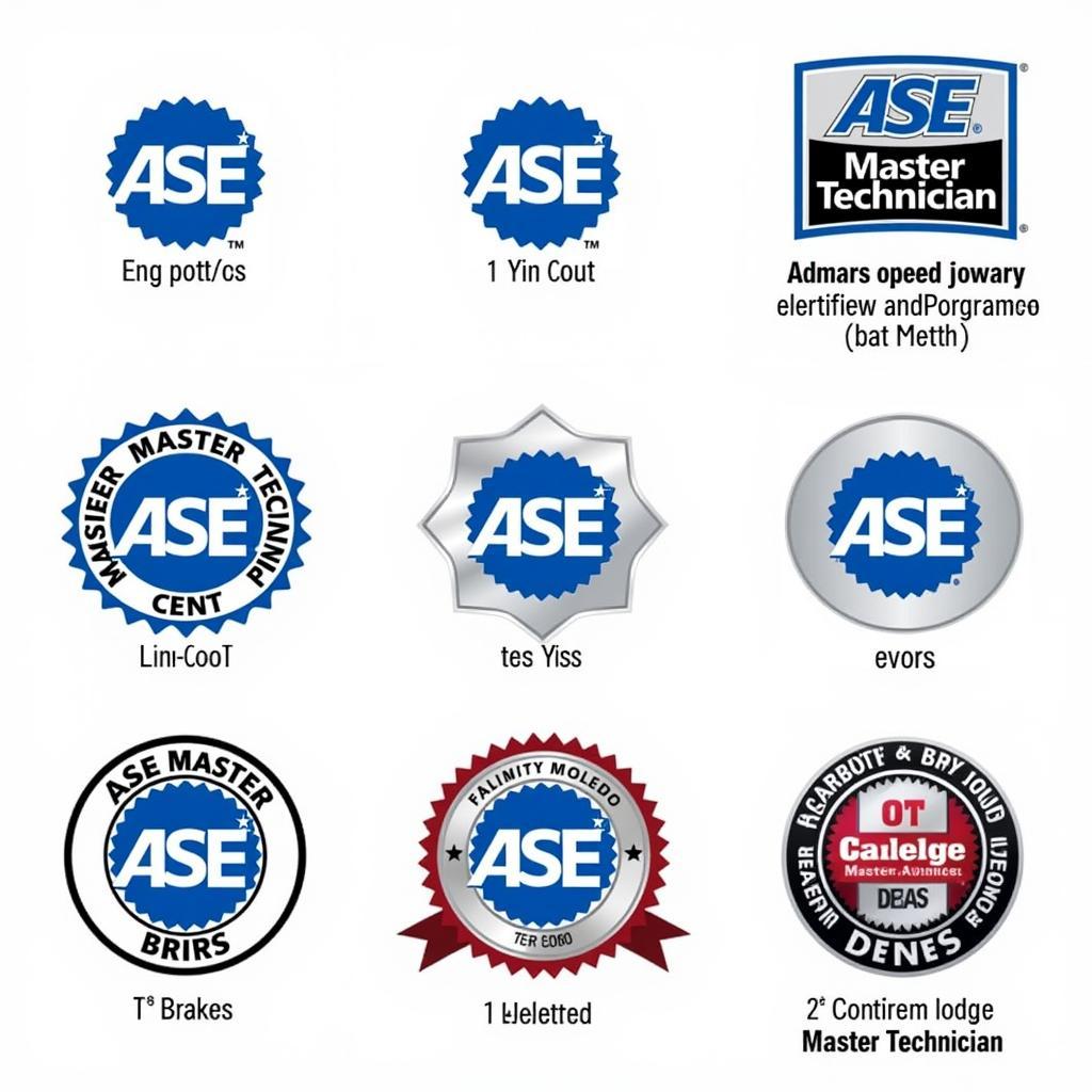 ASE Master Technician Logo Variations