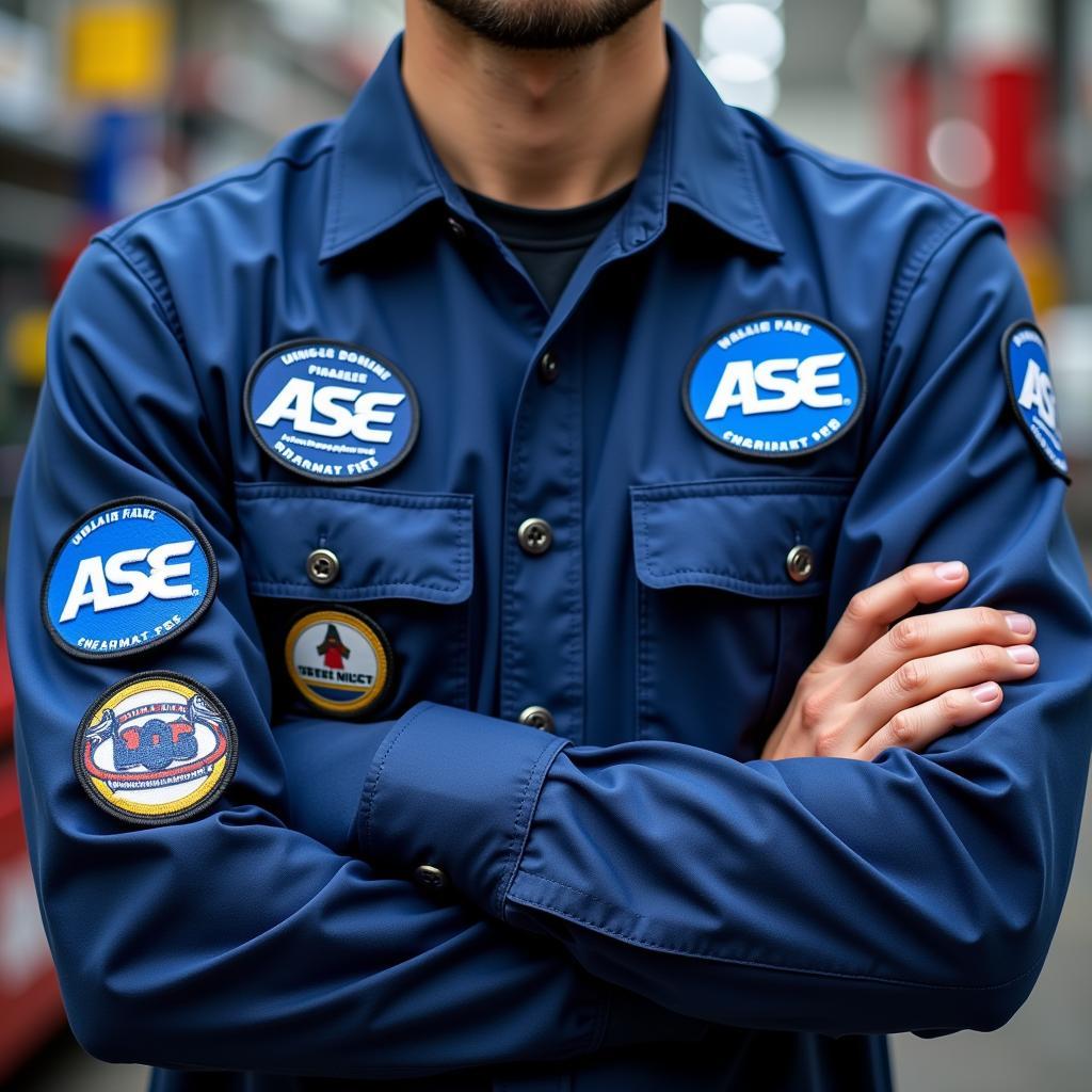 ASE Master Technician Uniform Patch Placement