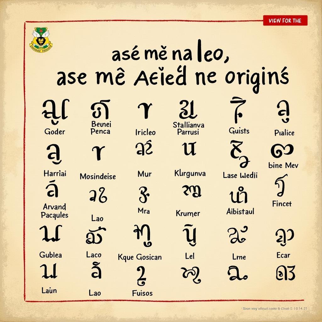 Southeast Asian Scripts and "ase me na leo"