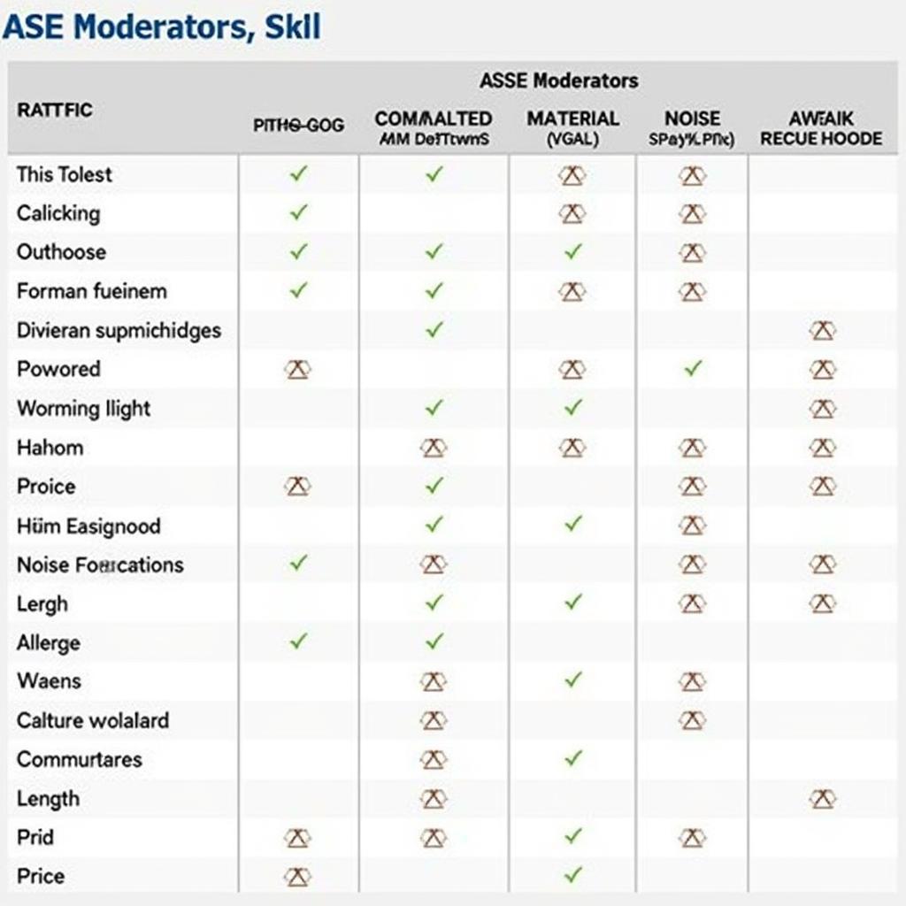 ASE Moderator Selection Guide