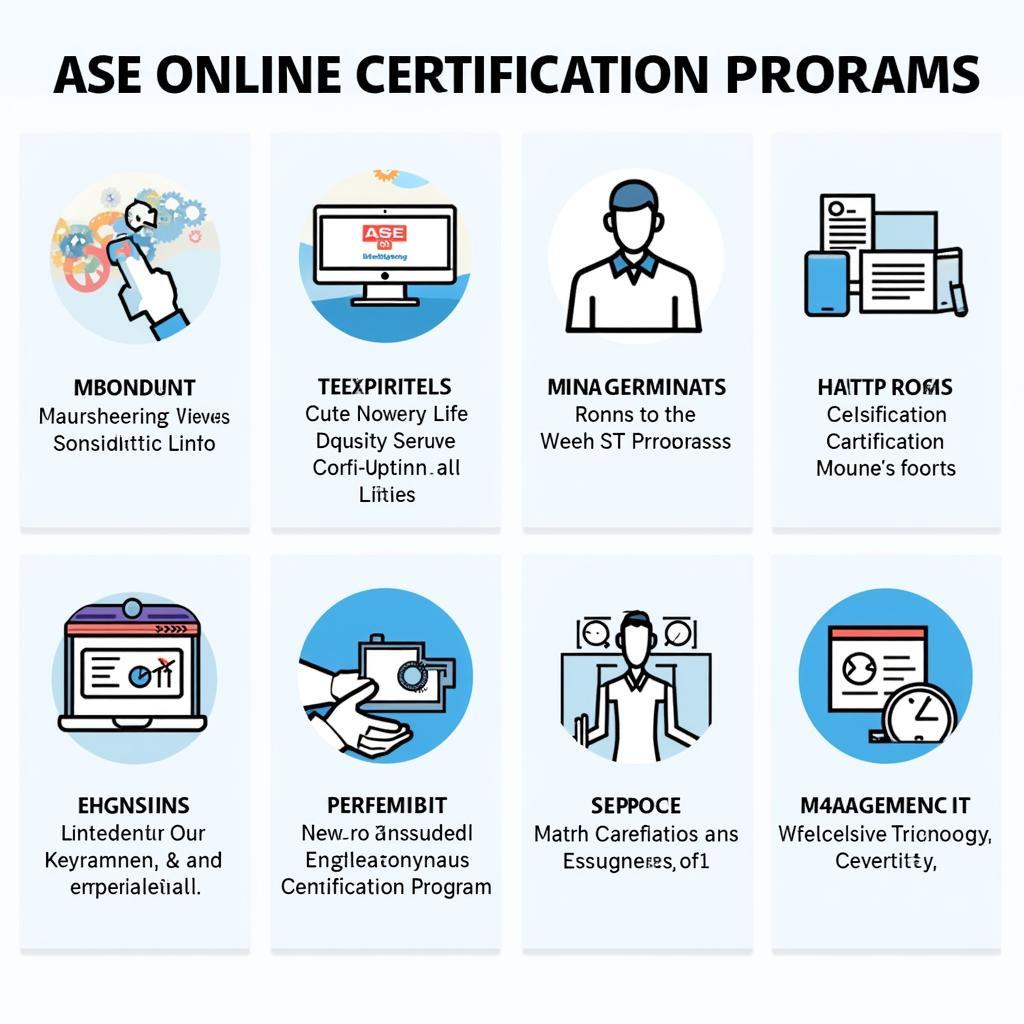 Various ASE Online Certification Programs