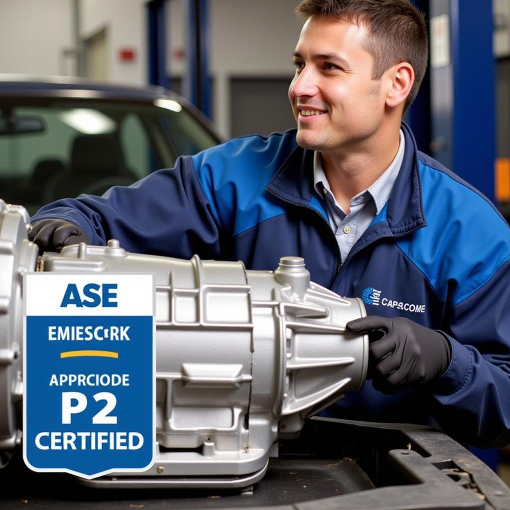 ASE P2 Certified Technician at Work