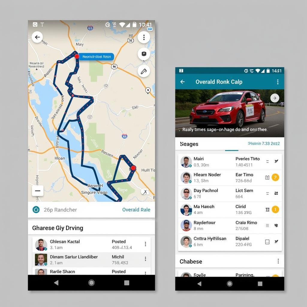 Ase Rally Monitor Android App Interface