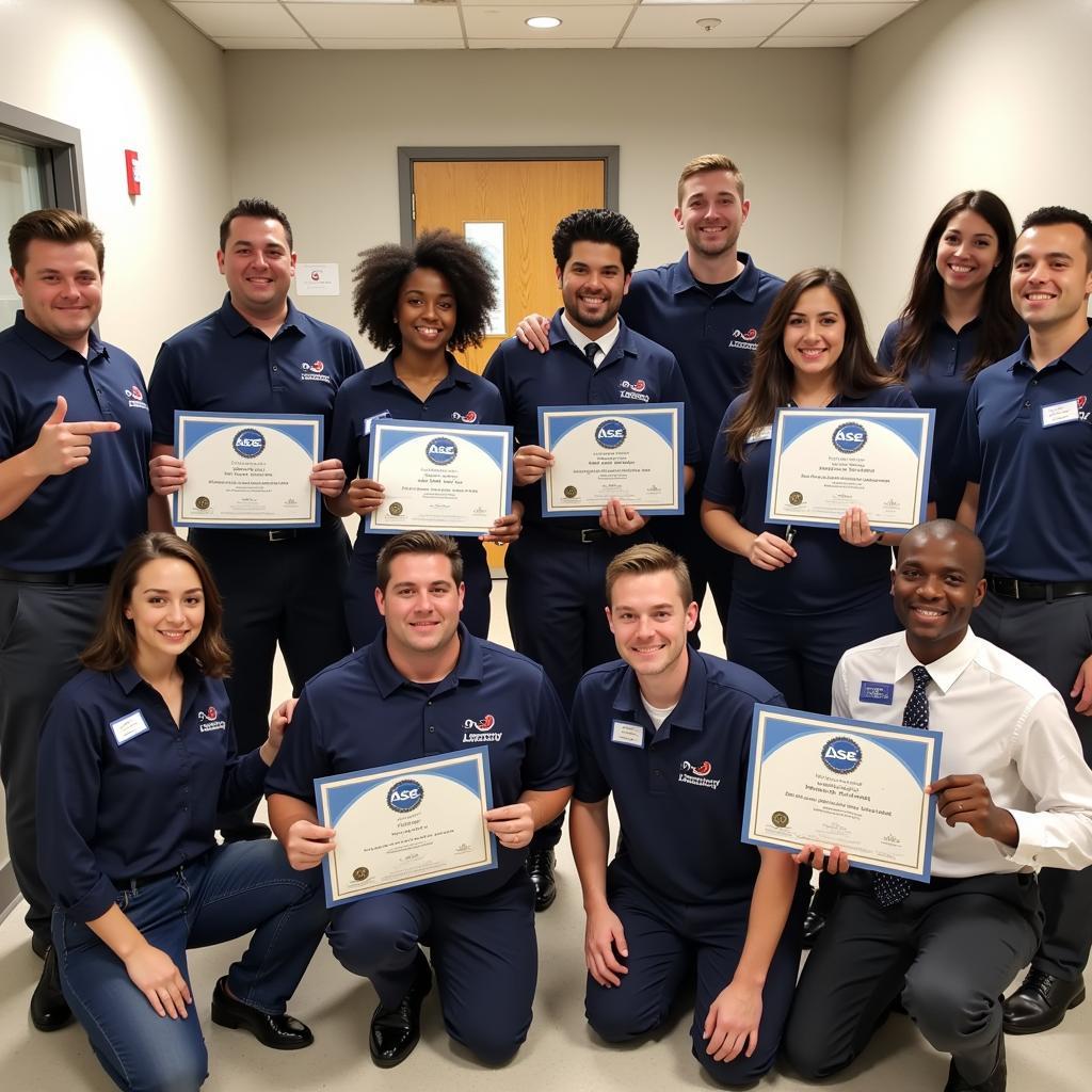 Graduates of an ASE school in Fort Worth celebrating their achievements