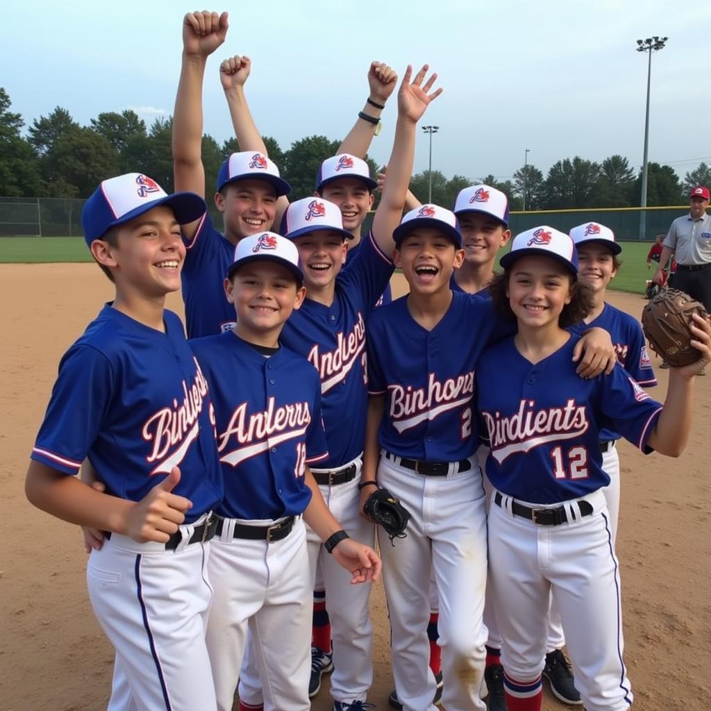 ASE Select Baseball Players Celebrating a Win