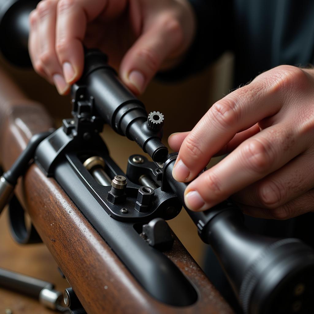 Ase Seppä Working on Rifle Action