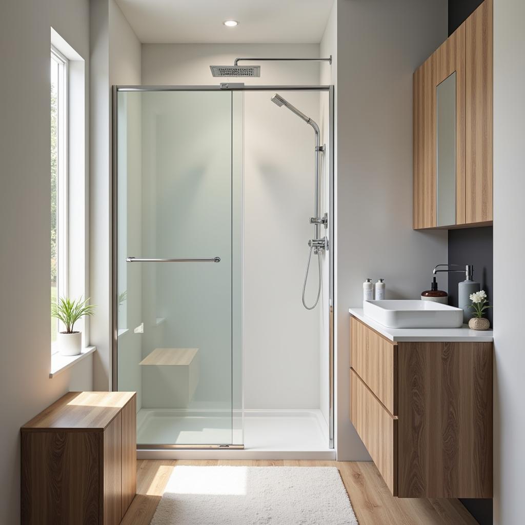 ASE Shower Door in a Small Bathroom