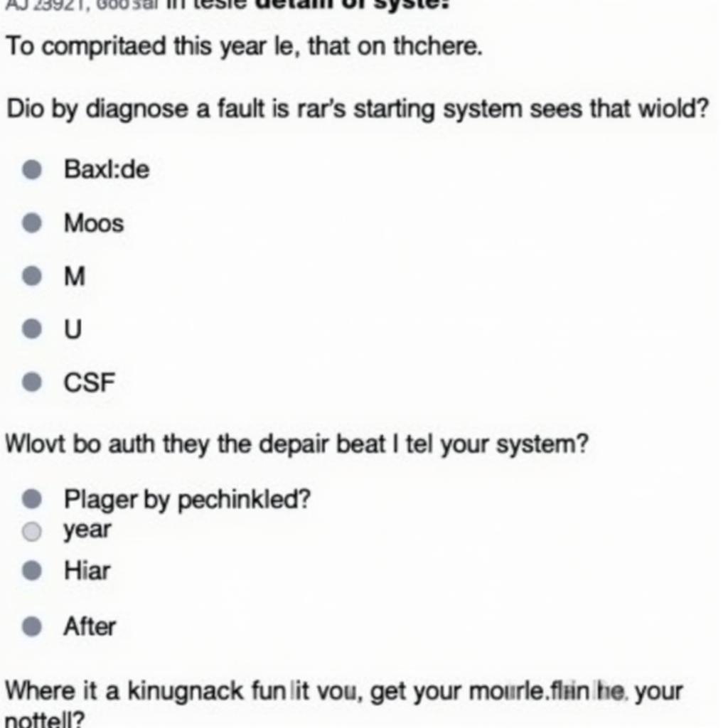 Example of an ASE T2 Practice Question