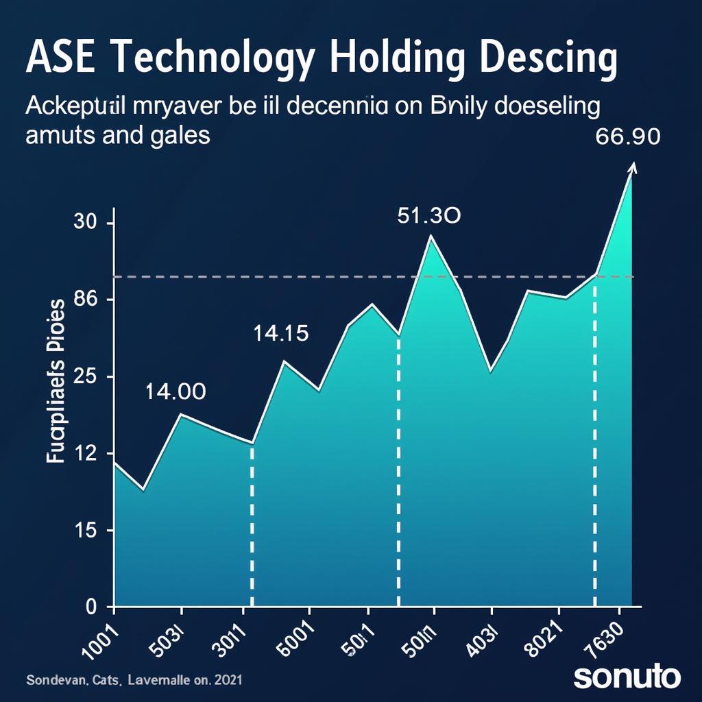 ASE Technology Holding Stock Chart: A visualization of the company's stock price fluctuations over a specified period, showcasing key trends and performance indicators.