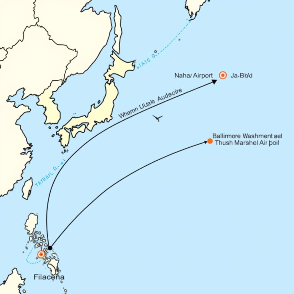 Flight Route Map from ASE to BWI