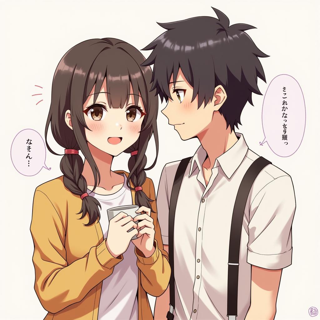 Asako and Kotaro in Ase to Sekken Manga