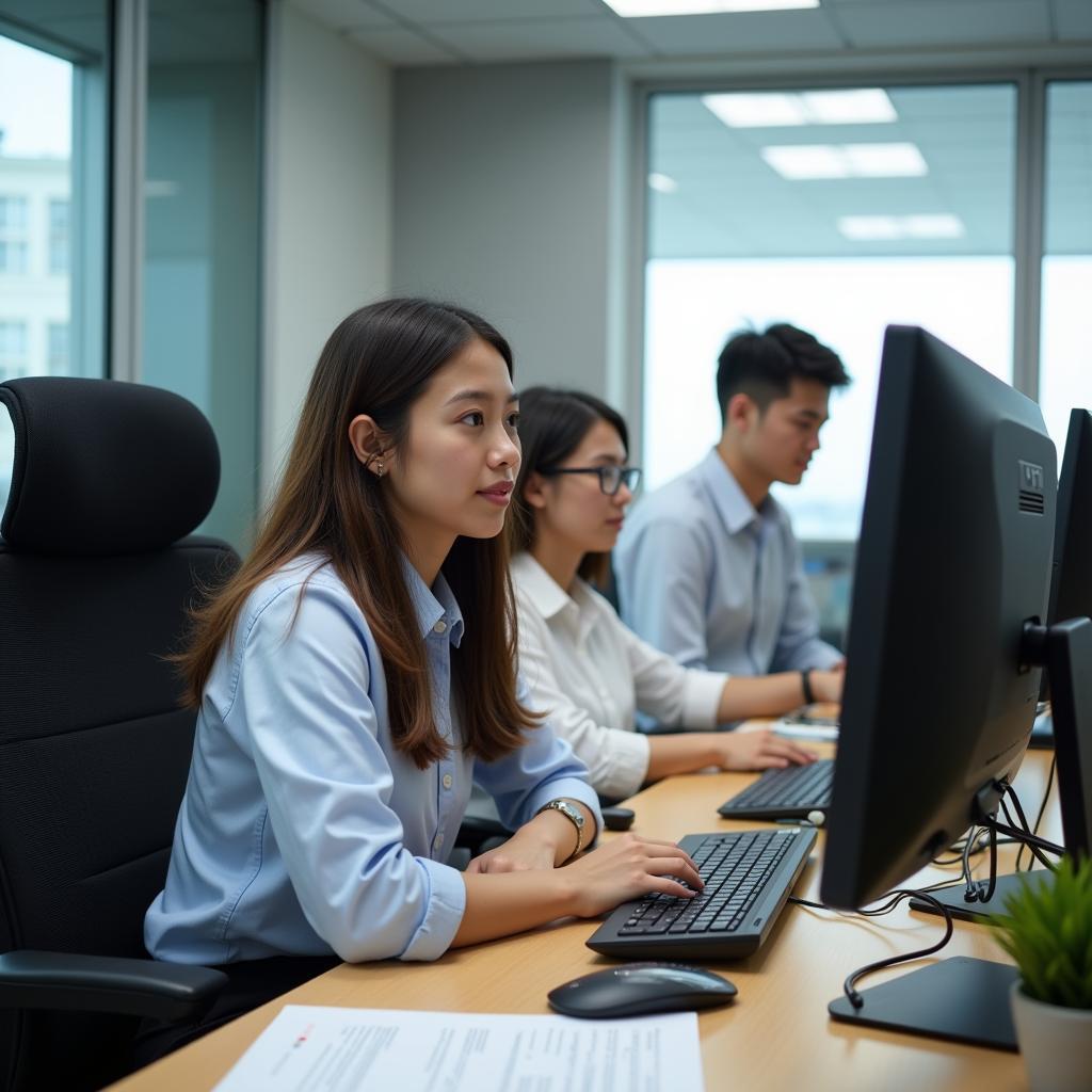 ASE Trainee Working in a Modern Office Environment