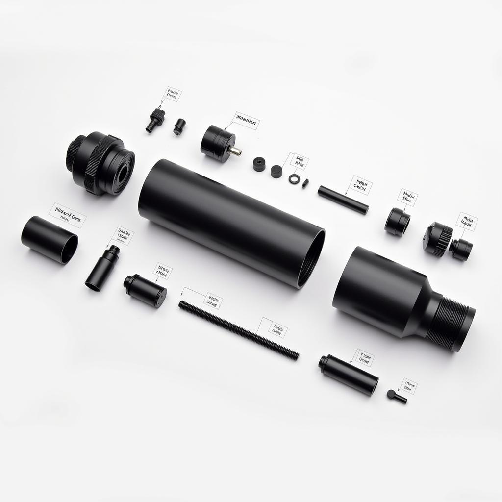 ASE UTRA Dual Suppressor Disassembled Components