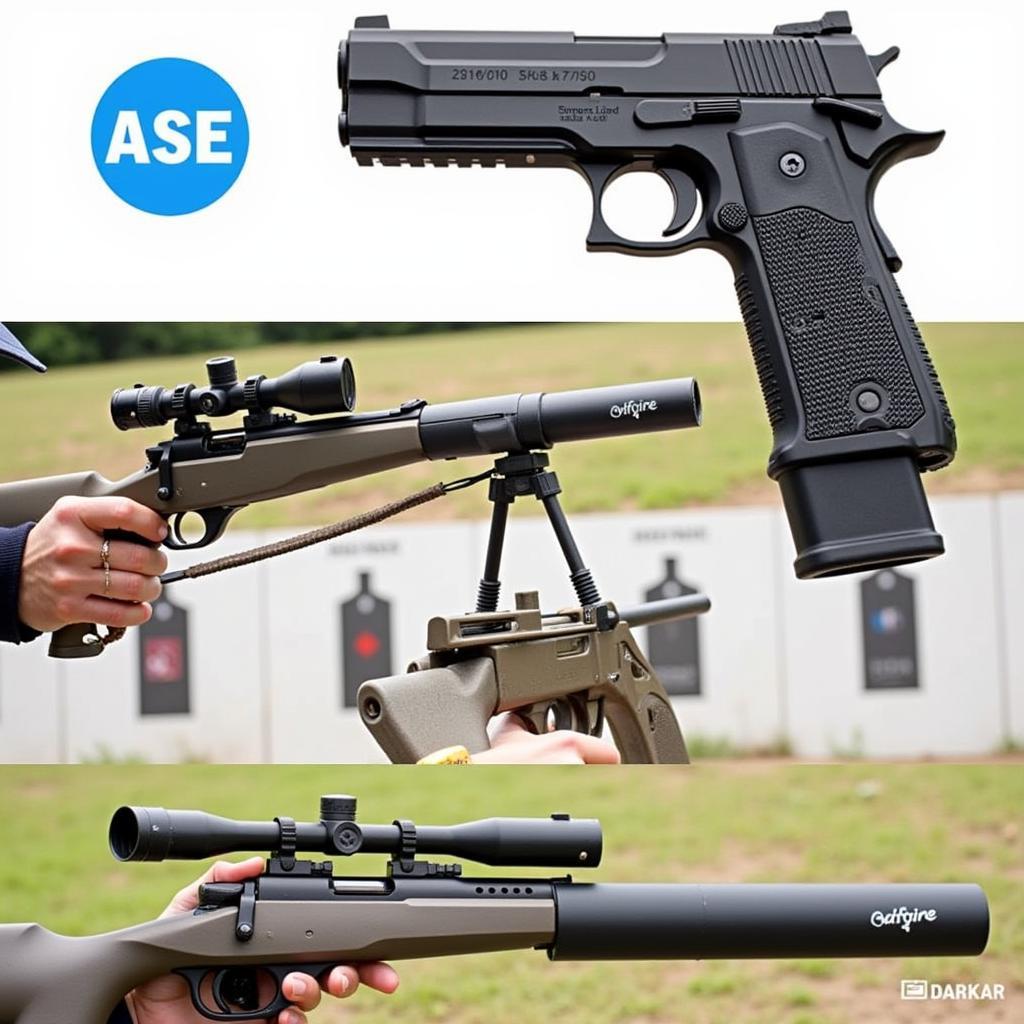 ASE Utra Rimfire Suppressor Attached to a Pistol