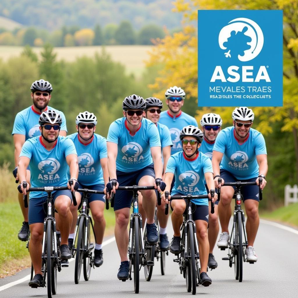 ASEA Cycle for Autism Participants Cycling Together