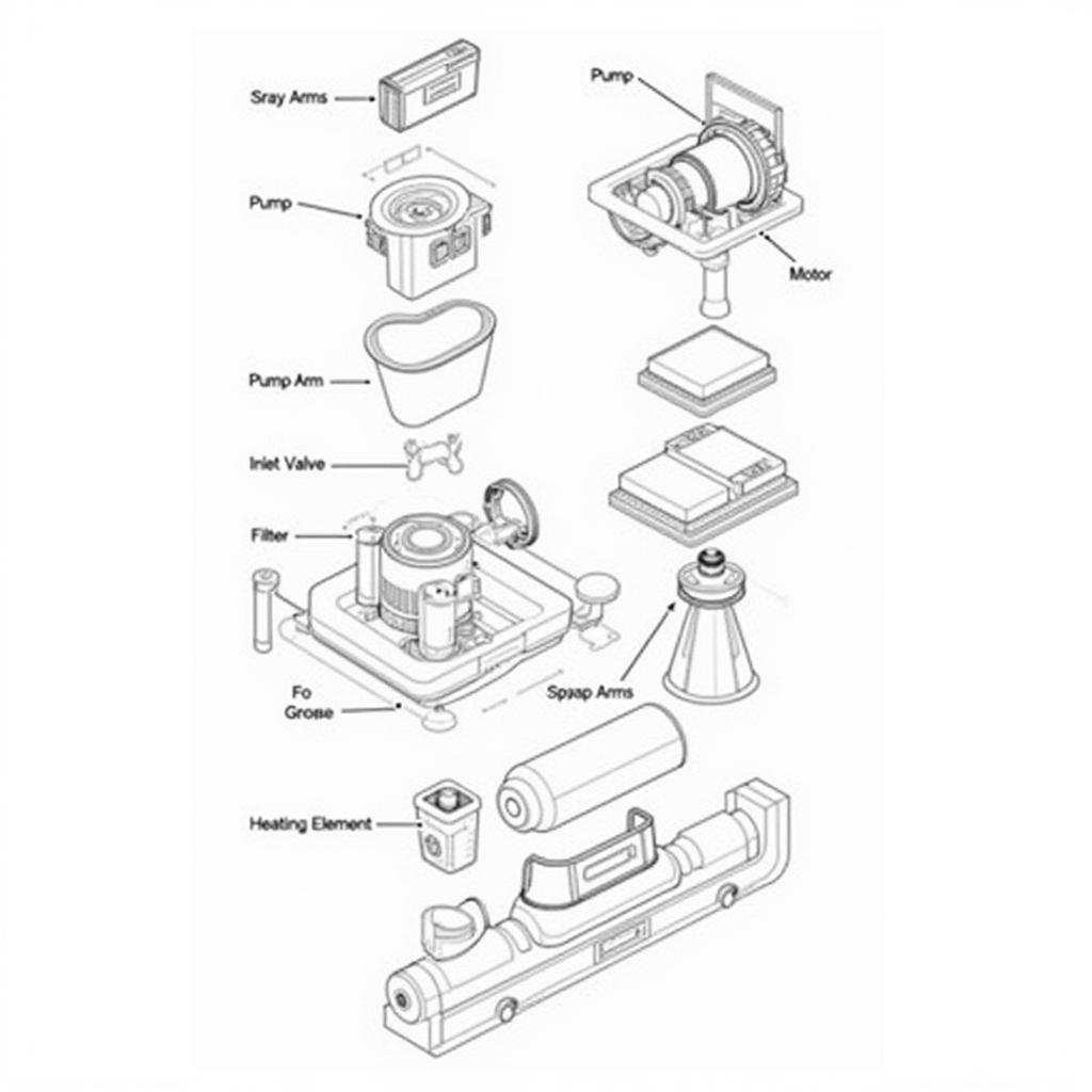 ASEA Dishwasher Parts Diagram