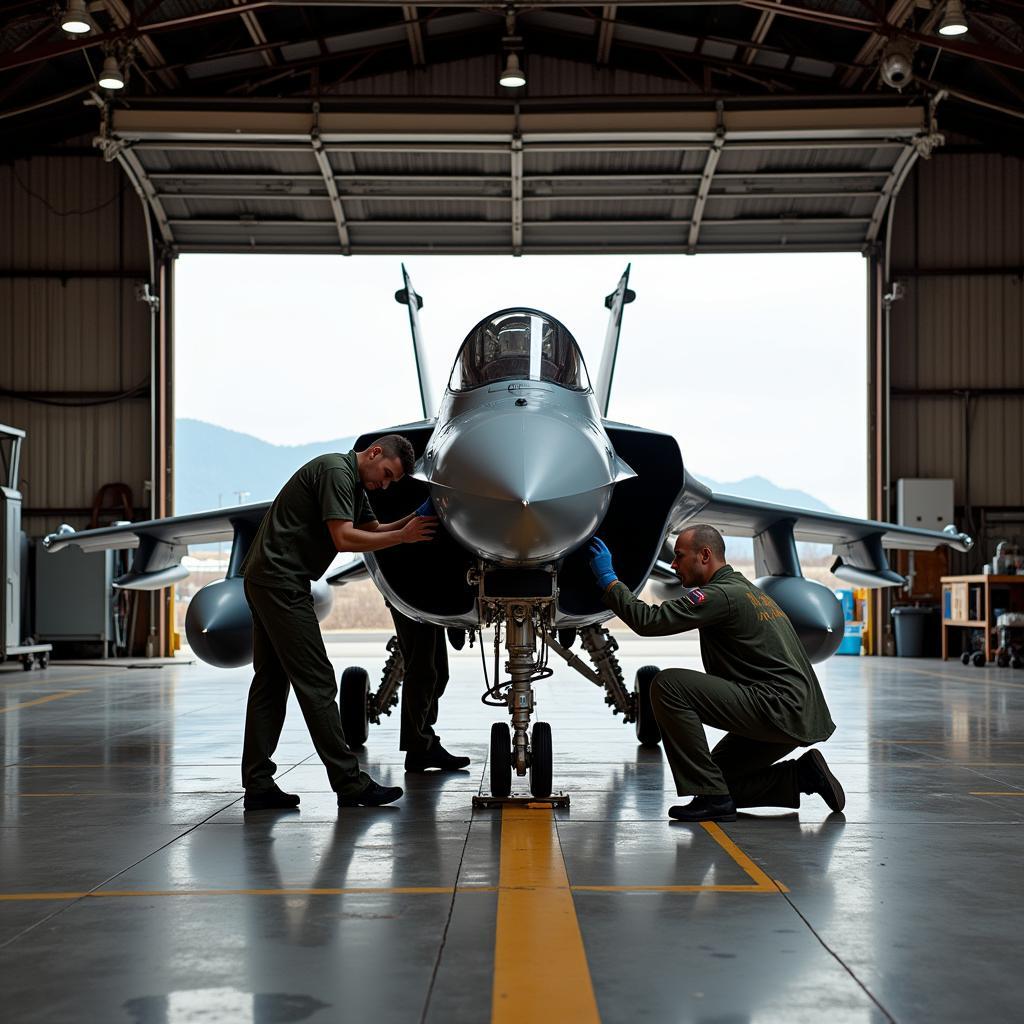 ASEA Fighter Jet undergoing Maintenance