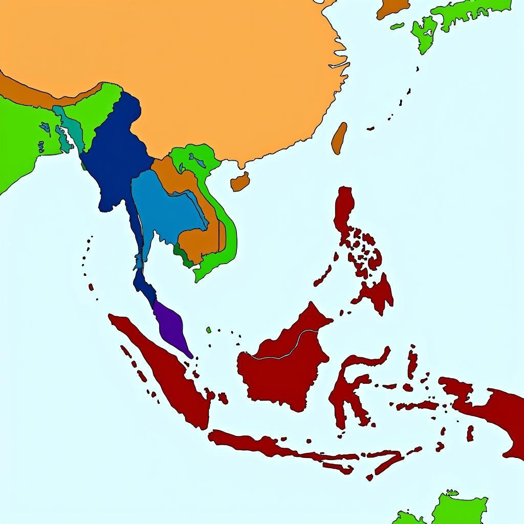 Map of Southeast Asia Highlighting Language Diversity