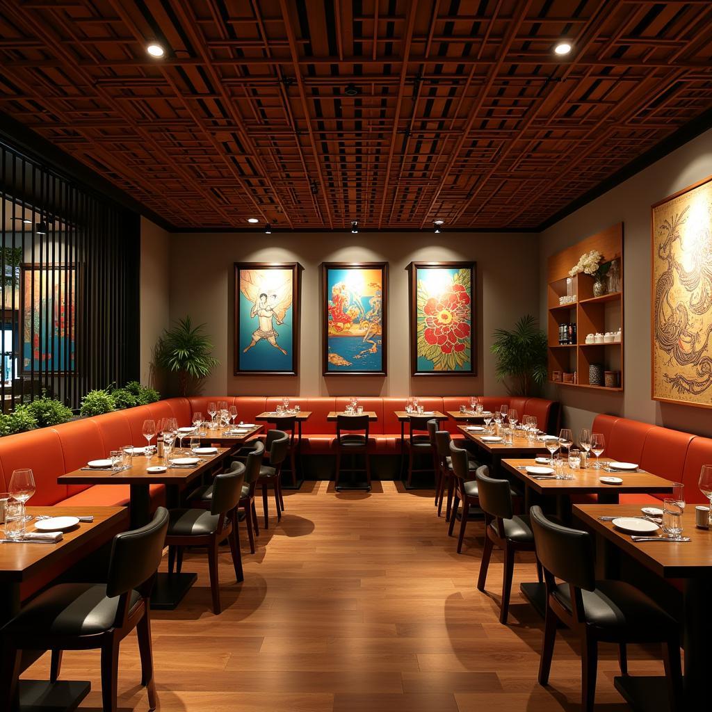 Asea Modern Asian Fusion Bistro Interior Design