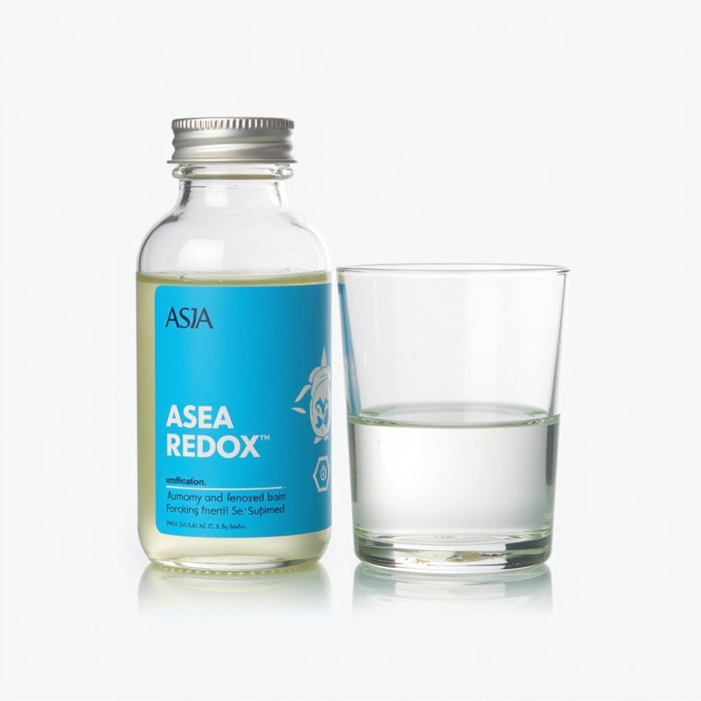 ASEA Redox bottle and a glass with the product