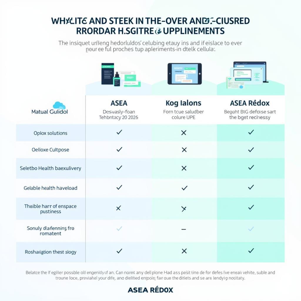 ASEA Redox Compared to Other Supplements