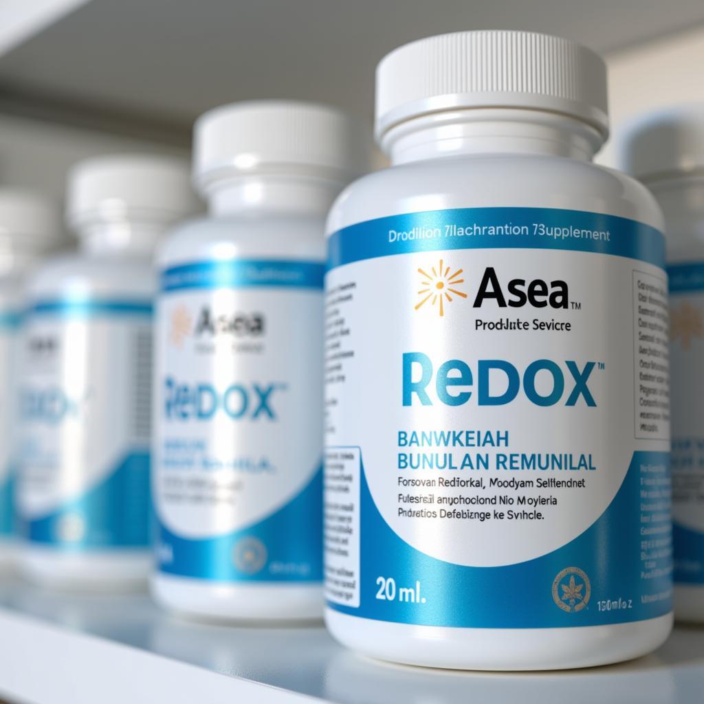 Asea Redox Supplement Bottles on Display