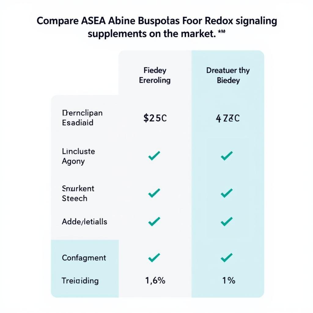 ASEA Redox Supplement Price Comparison Chart